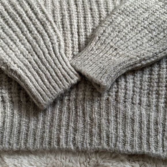 Mango Chunky Sweater Grey Size S - Picture 8 of 9